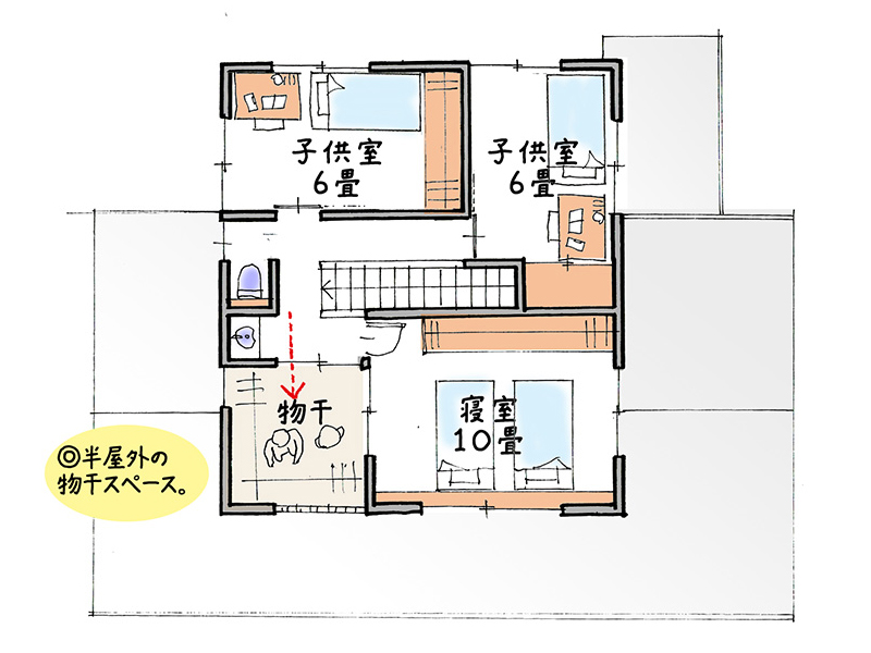 有限会社新田建設  プラン2 ２F平面図