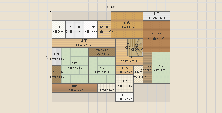 日当たりの良い和室