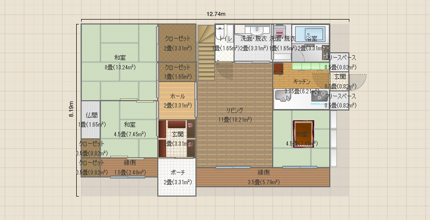 融合型二世帯（ばあちゃんも住めちゃう）