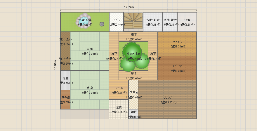 回廊のある家