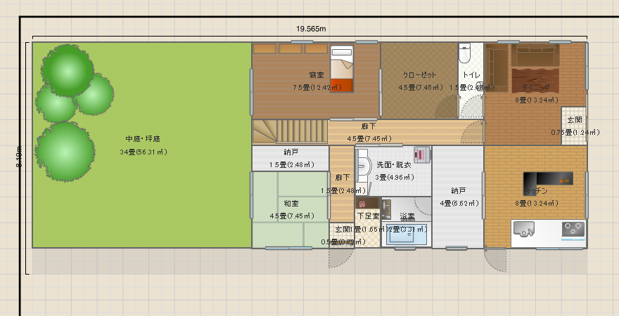 ２世帯２階建て案