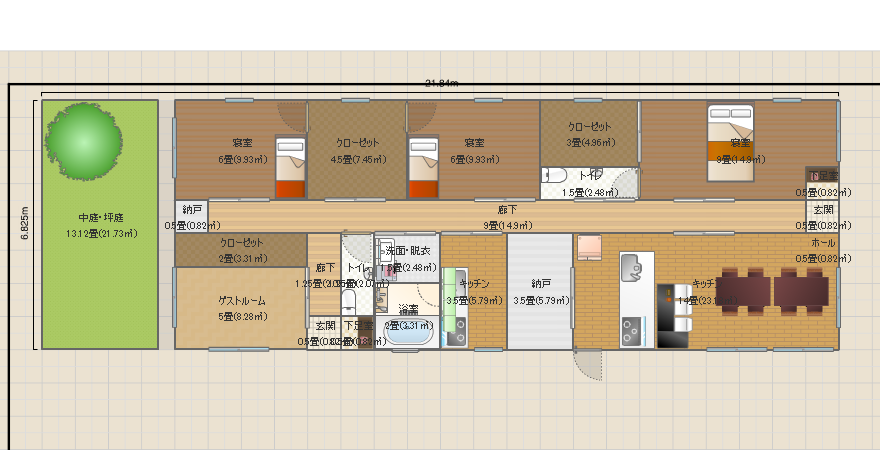 平屋２世帯Ｃ微修正後