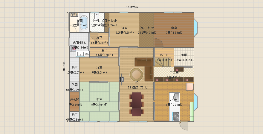 東玄関　10.1*11.375