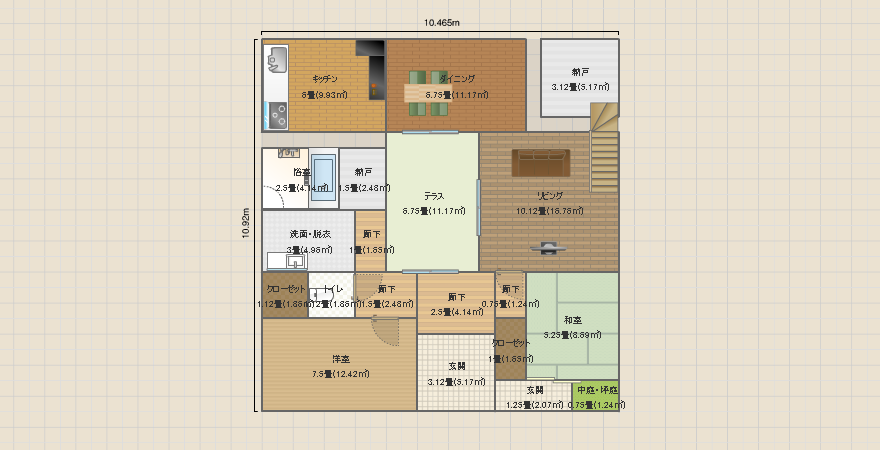 中庭の家　５４坪