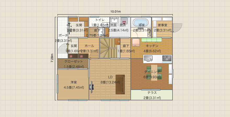 総二階　40坪　パパ