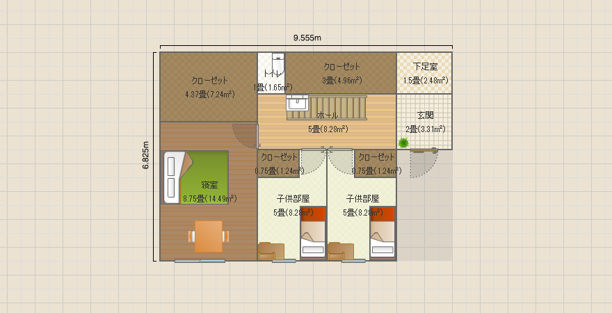 2階リビング家事動線重視ver.3