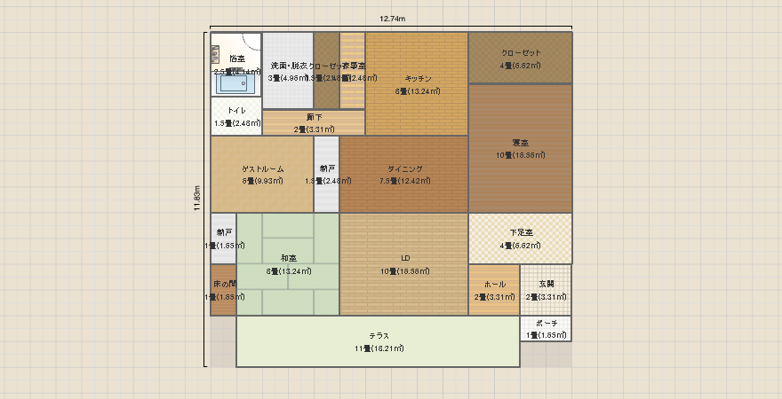 東南12.74*11.83