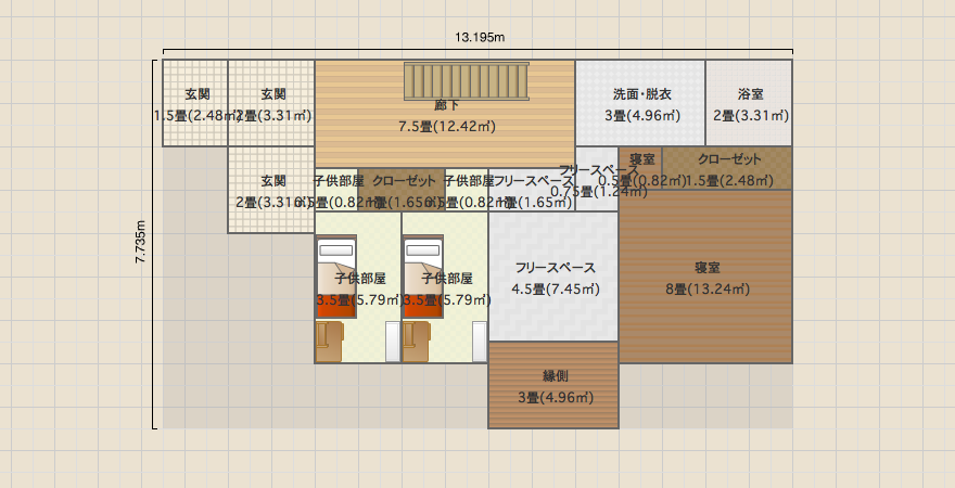 風呂、キッチン別階