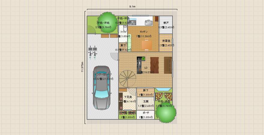 夫婦と猫一匹の二階建て住宅2