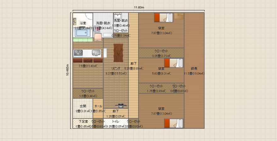 3部屋隣同士