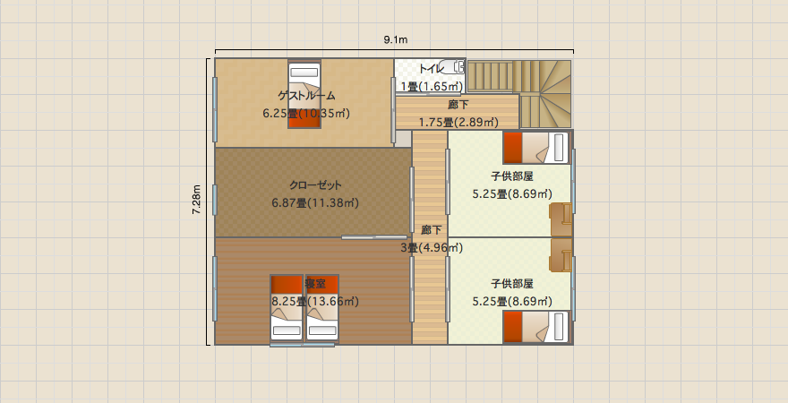 2階変更案3_170410_クローゼット真ん中案2