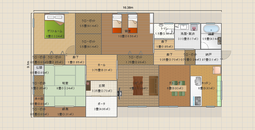 40.8間取り