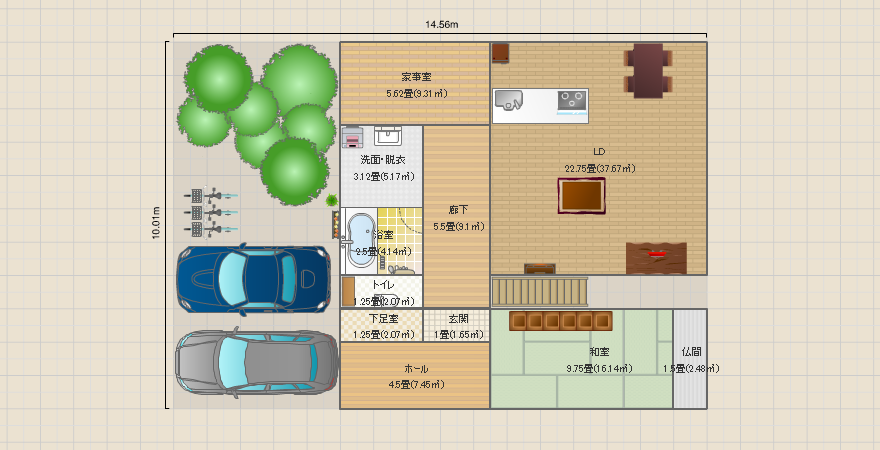 長方形の家