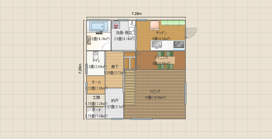 試作（１４）子供部屋北側＆ロフト付き