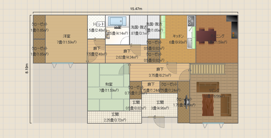 cube南玄関施行58坪完成