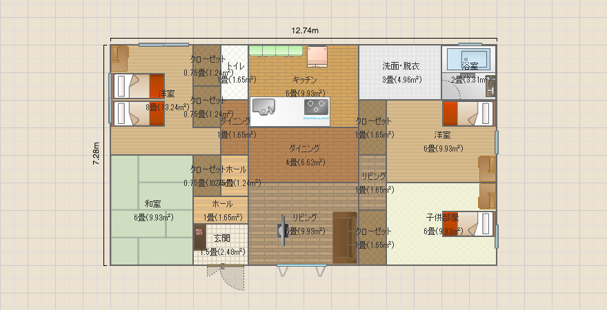 案12　平屋4LDK 28.8坪