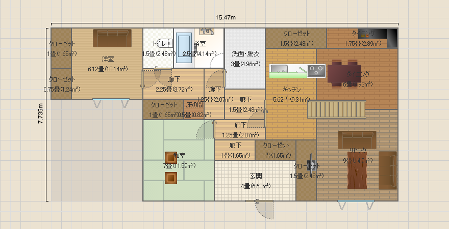 ☆ｉ－ｓｍａｒｔ南玄関施行57.3坪完成,ルーフバルコ＋拭き抜け_コピー