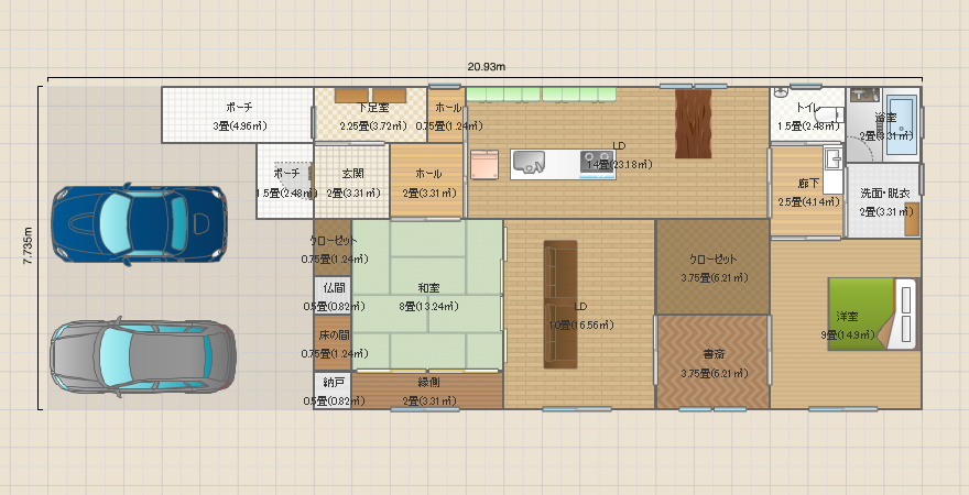 平屋　２LDK