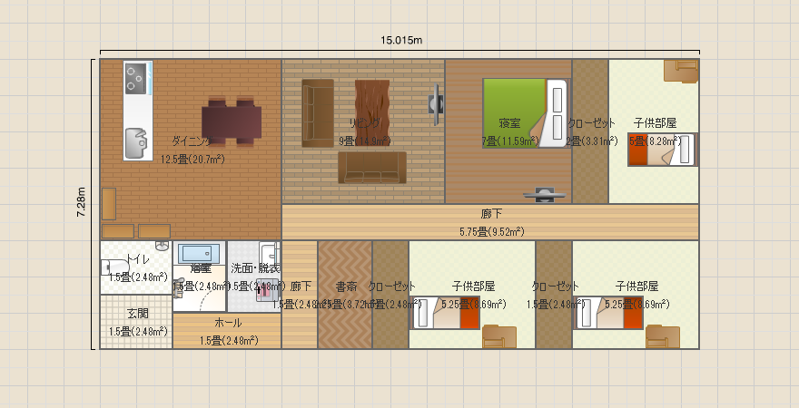 平屋３３坪