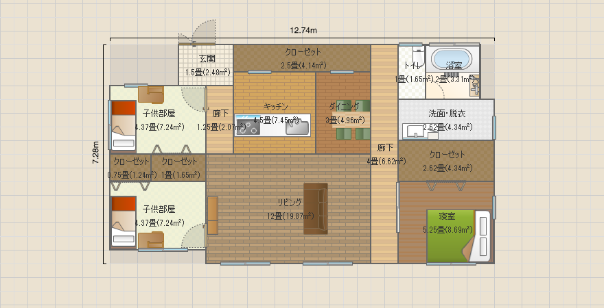 平屋北玄関