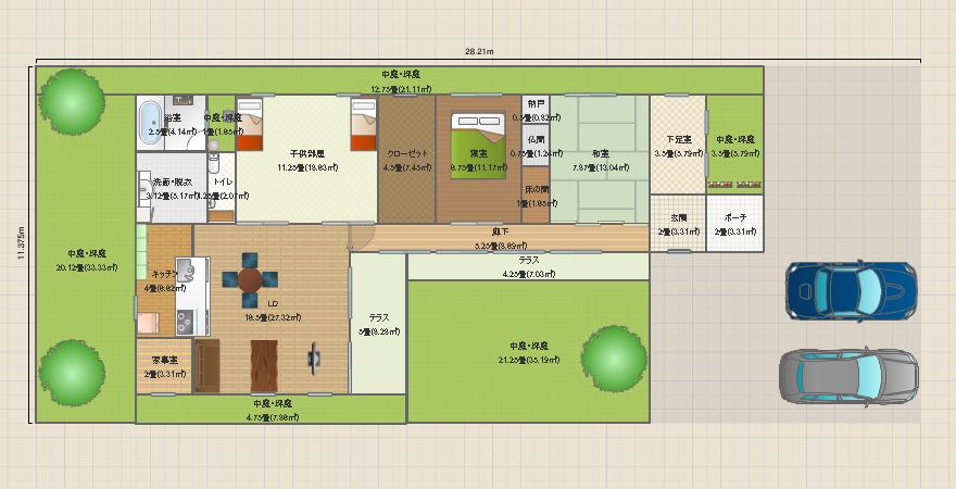 L字型の平屋マイホーム