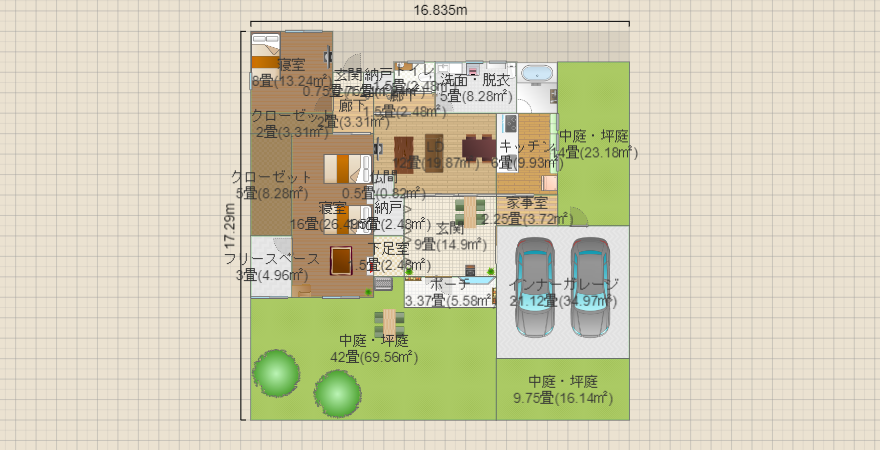 玄関土間リビングの家