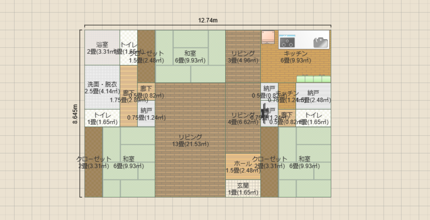 3LDK  +トイレ3ヶ所