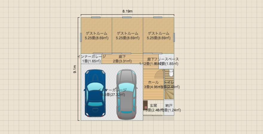 ホームエレベーター階段下トイレ