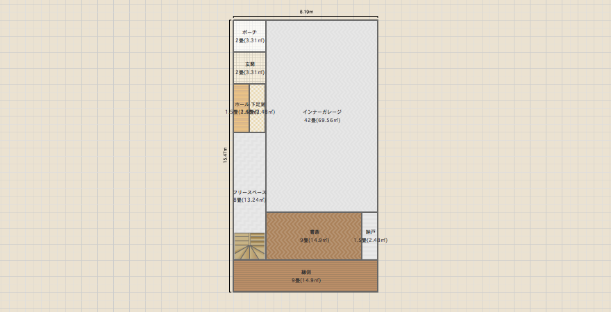 1Fガレージ2F LD屋根裏つき