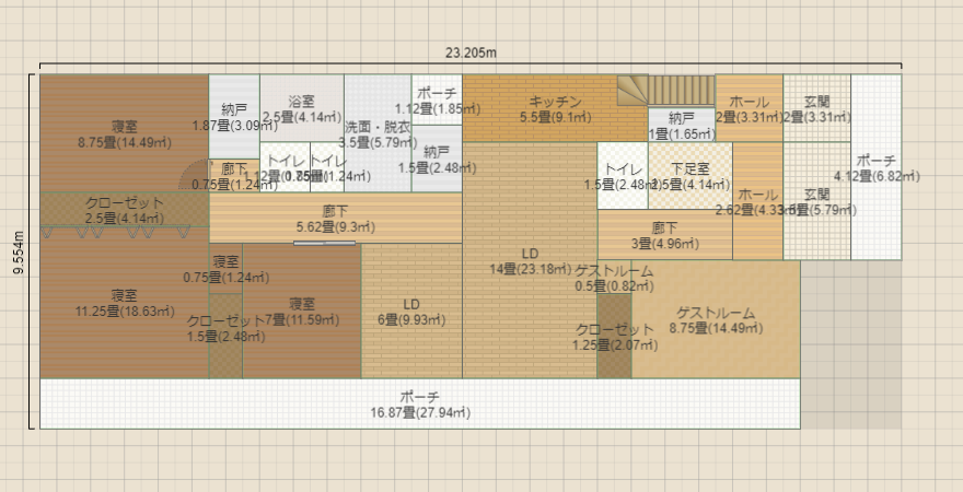 目標８５坪