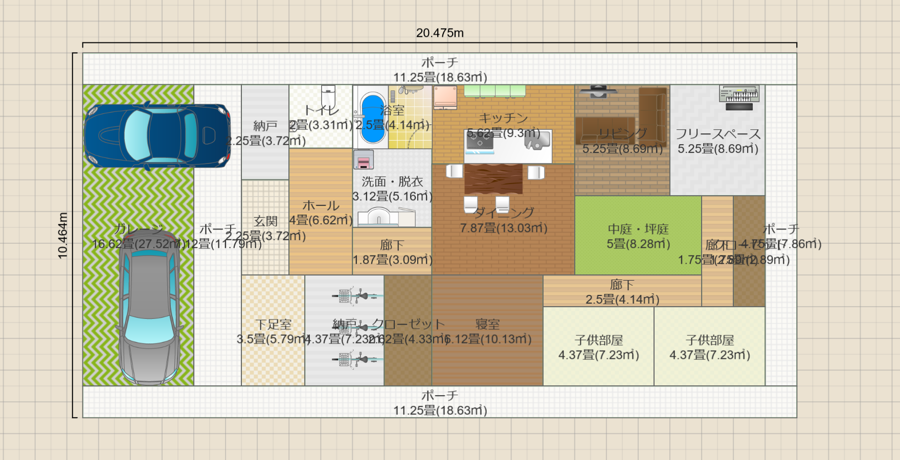 西向き平屋３LDK①