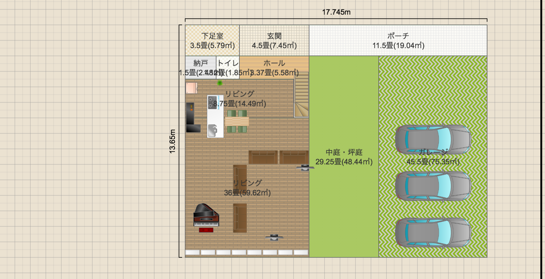 ガレージ付き