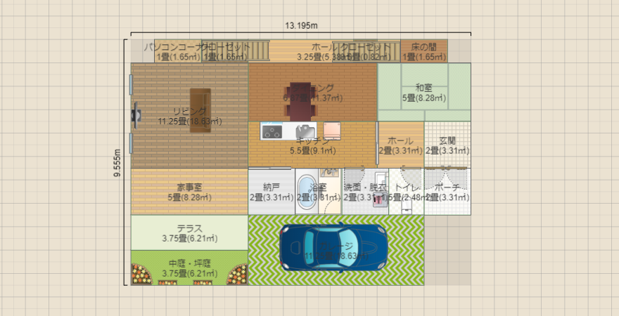 階段2つ（下は収納）ハウス（少し変更）