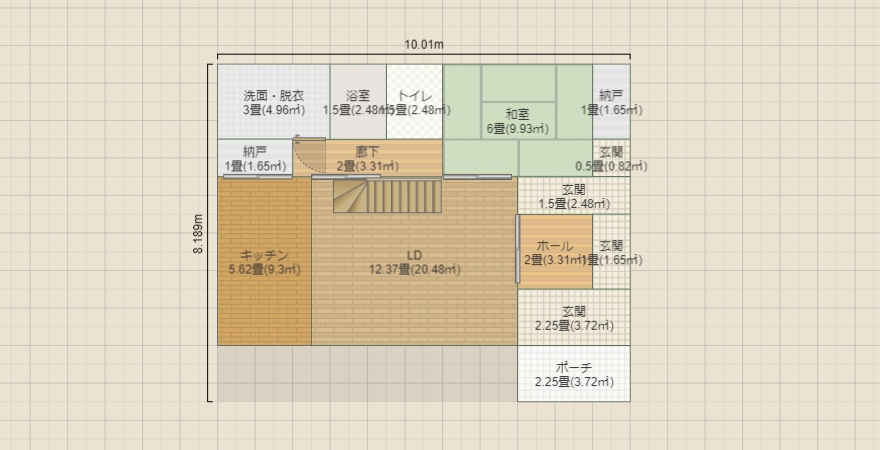 40坪4LDK 広々収納