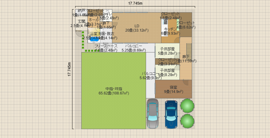 平屋L字②