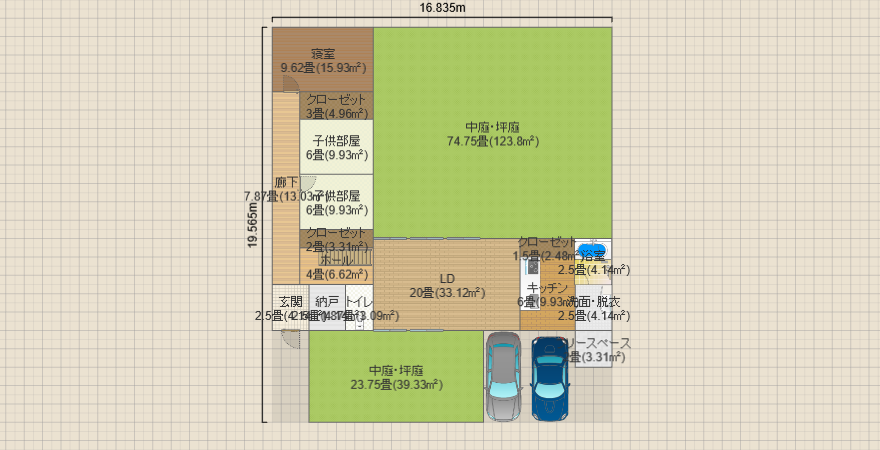 平屋L字③