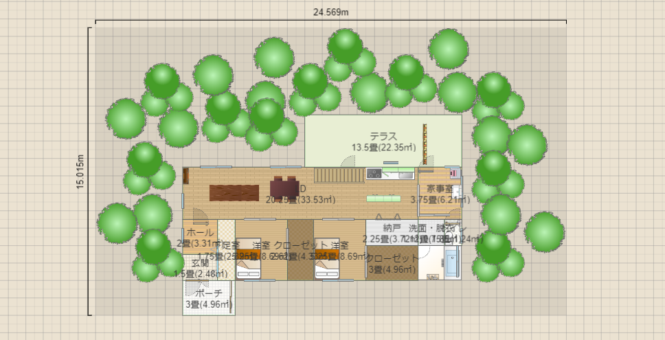 森の家4（夫婦＋両親）