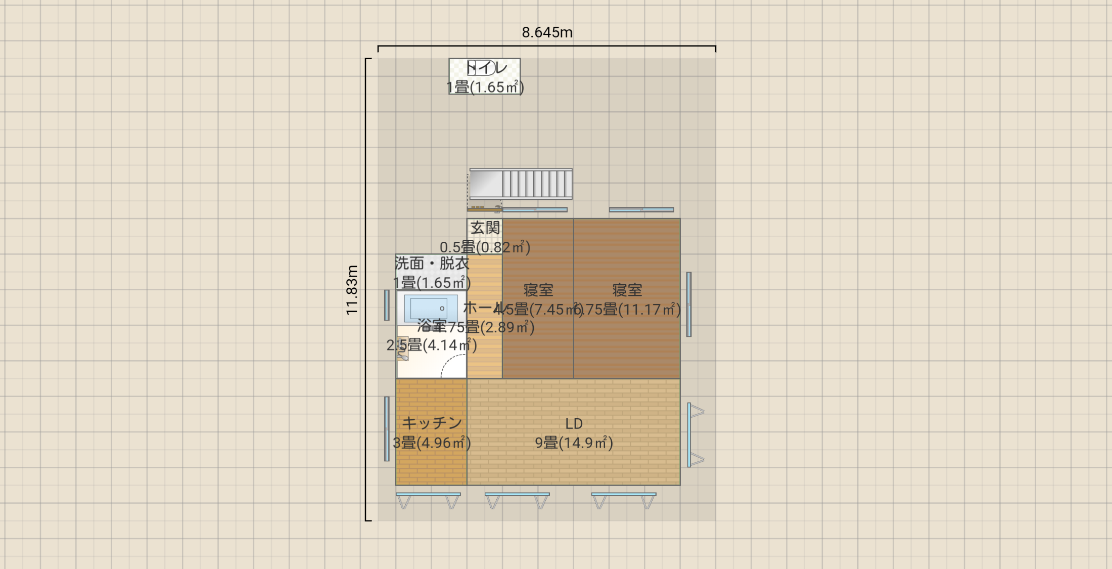 完全分離上下２世帯（将来賃貸可）