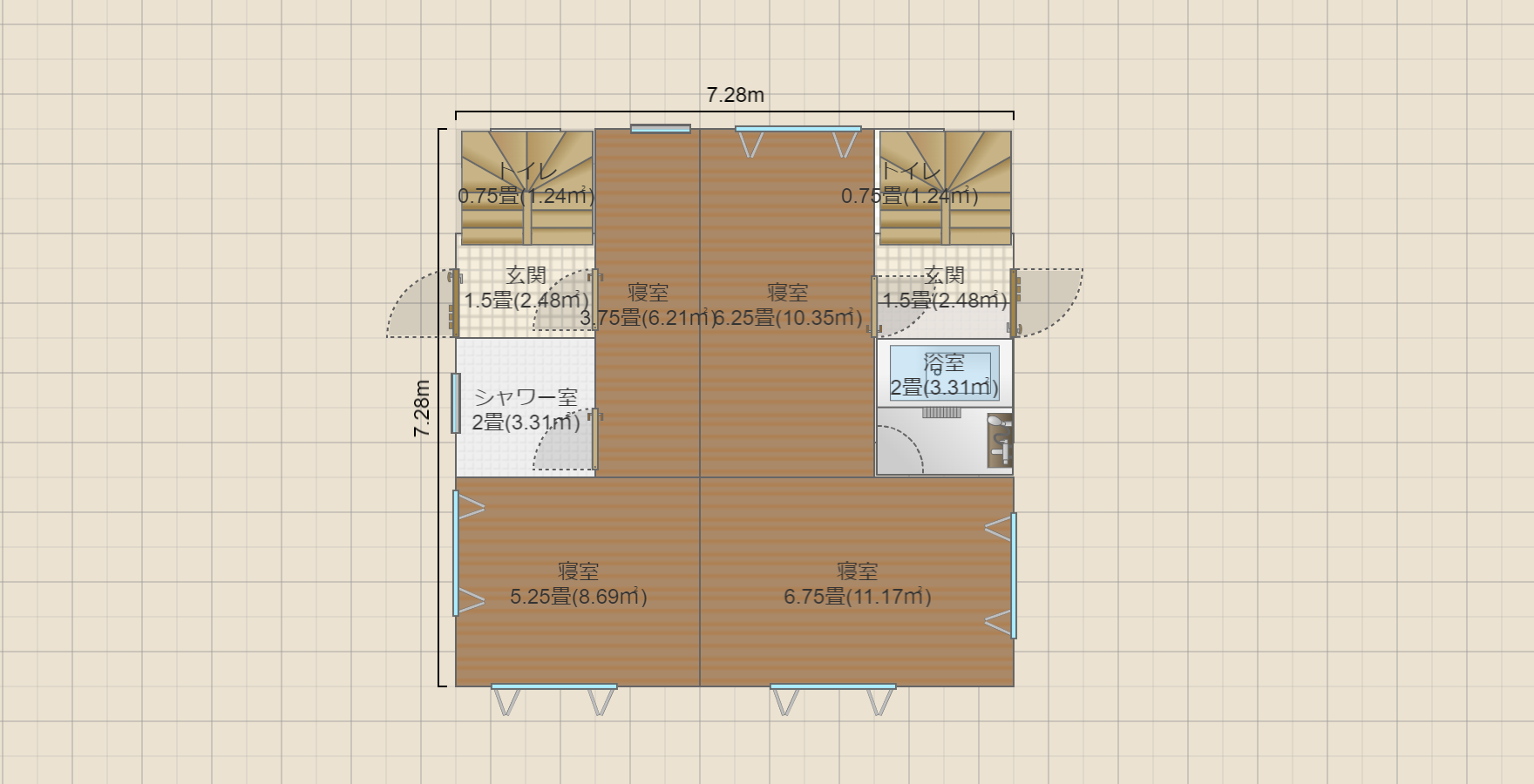 完全分離２世帯テラスハウス（将来賃貸可）