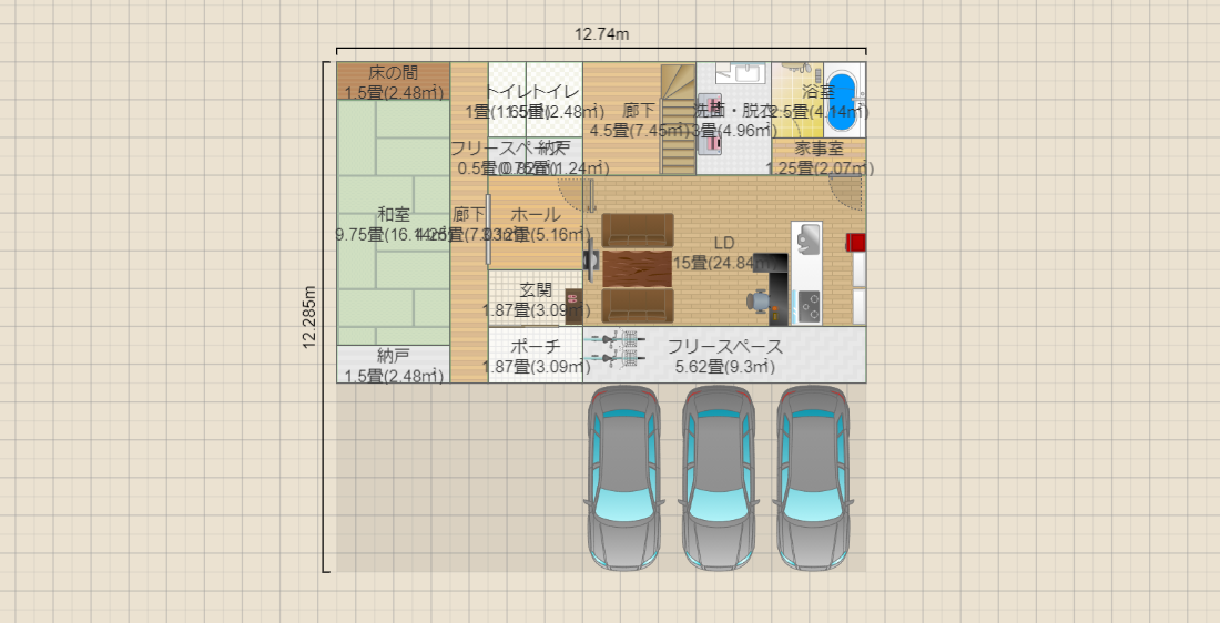 【20201129】【家族2人】【和室コの字】【2階建】