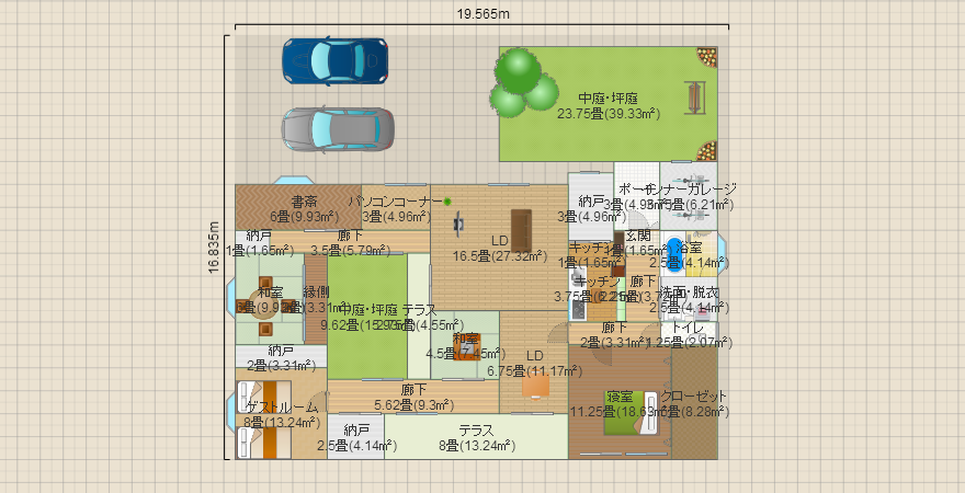 小上がりのある平屋