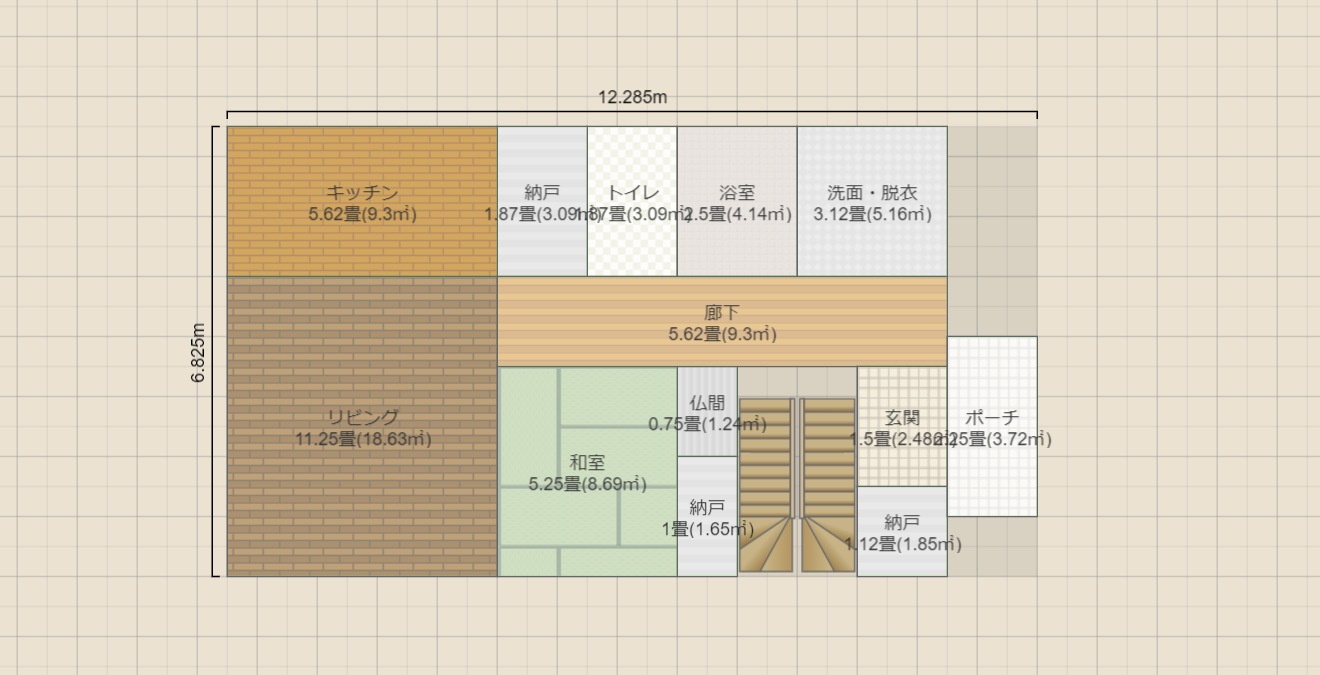 パパママ個室がある家（面積縮小）