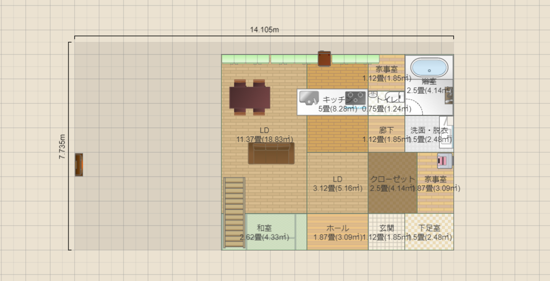 大きな吹き抜けのある家