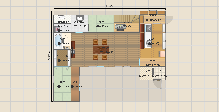 L型 西和室_2F縮小