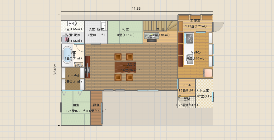 L型 西和室＿横置き