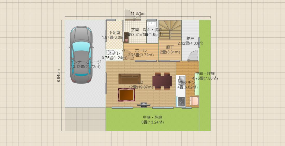 プラン4【子供部屋X1+洋室】庭有