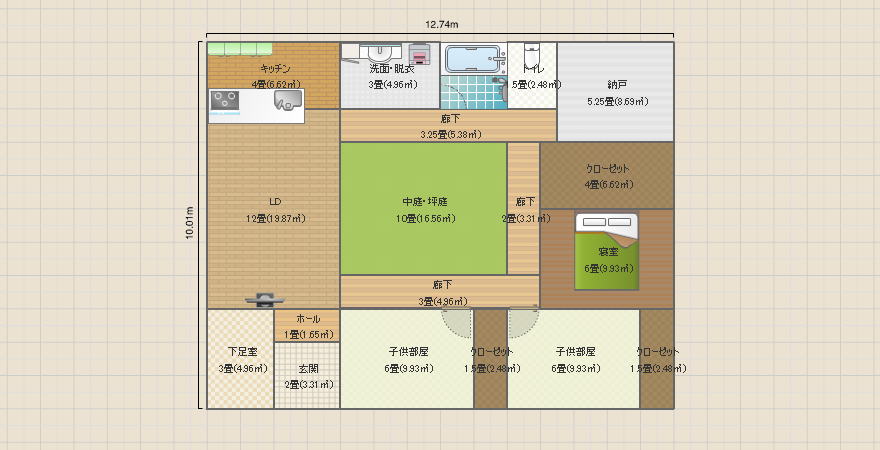 平屋３LDKその５(その１改良版）