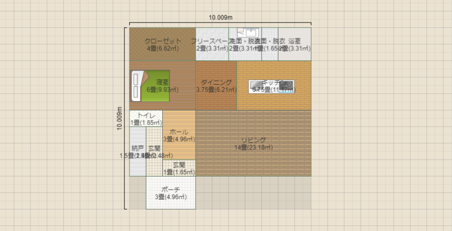 平屋　26坪