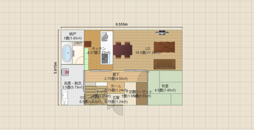 書斎のある4LDK　３２坪