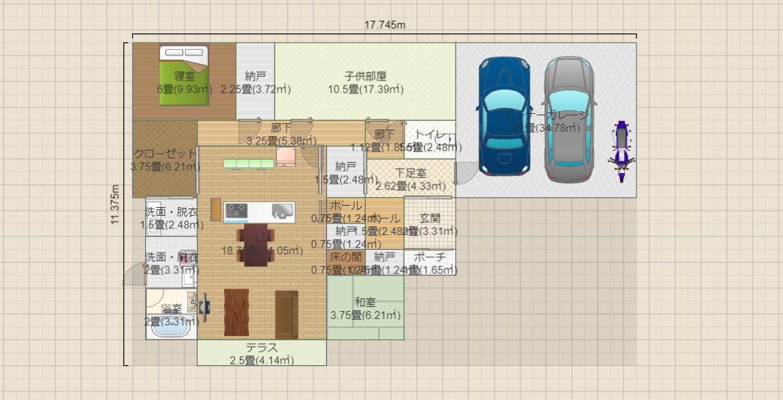 家づくりベース間取り2